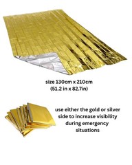 Emergency Thermal Blanket, Gold/Silver, 4 Pack