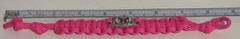 Red Tomorrowland Emblem on Pink Paracord Bracelet – 9′ Long w/Loop Knot Closure