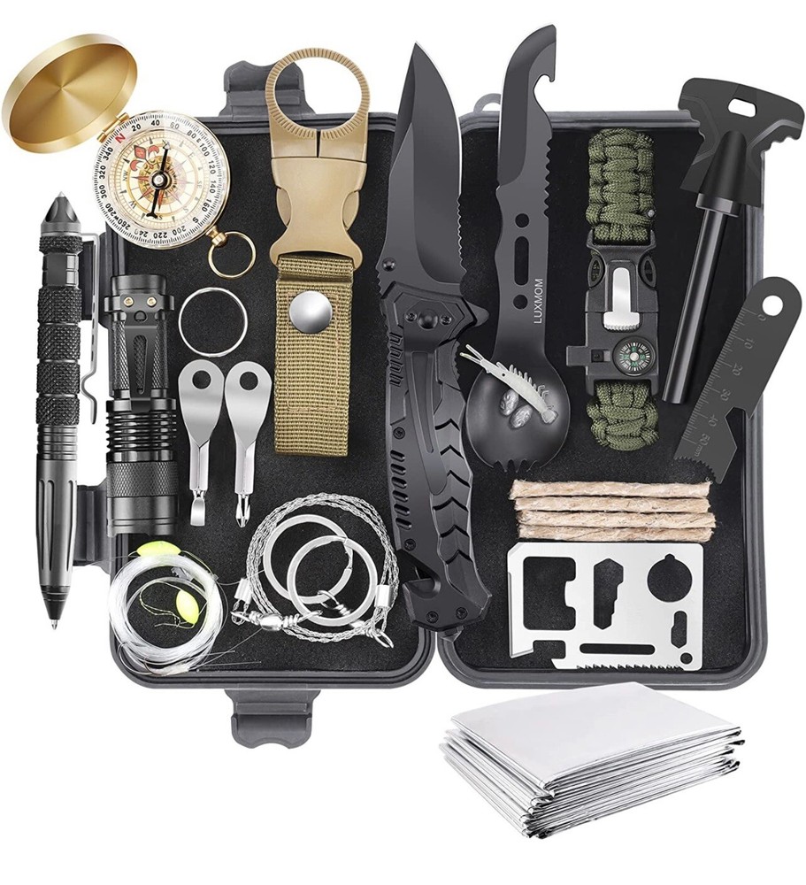 28 In 1 Survival Gear Kit Equipment Outdoors Camping Hiking Supplies Men Dad