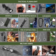 Survival Kit 150 PCS Emergency Gear with Trauma Bag Molle Pouch for Camping