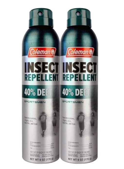 2 Pack Coleman 40% Deet Sportsmen Insect Repellent Up To 8 Hour Protection 6 oz