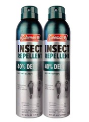 2 Pack Coleman 40% Deet Sportsmen Insect Repellent Up To 8 Hour Protection 6 oz