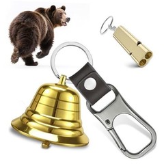Loud Bear Bell Set to Scare Bears, Hiking Bear Bell with Survival Whistle