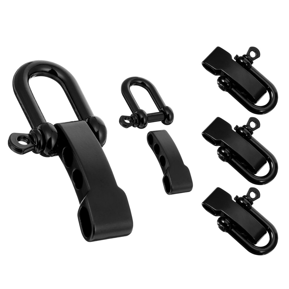 4 PCS Paracord Bracelet Shackle Buckle, Black Durable Paracord Bracelet Zinc …