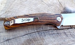 Sol Edge Sand Viper EDC Folding Knife, D2 Steel, Golden Sandalwood Perfect Gift