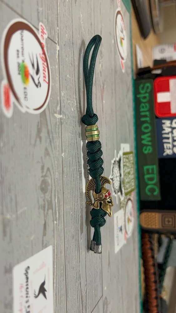 Sparrow’s EDC knife lanyard / Keychain Spartan Helmet Bead