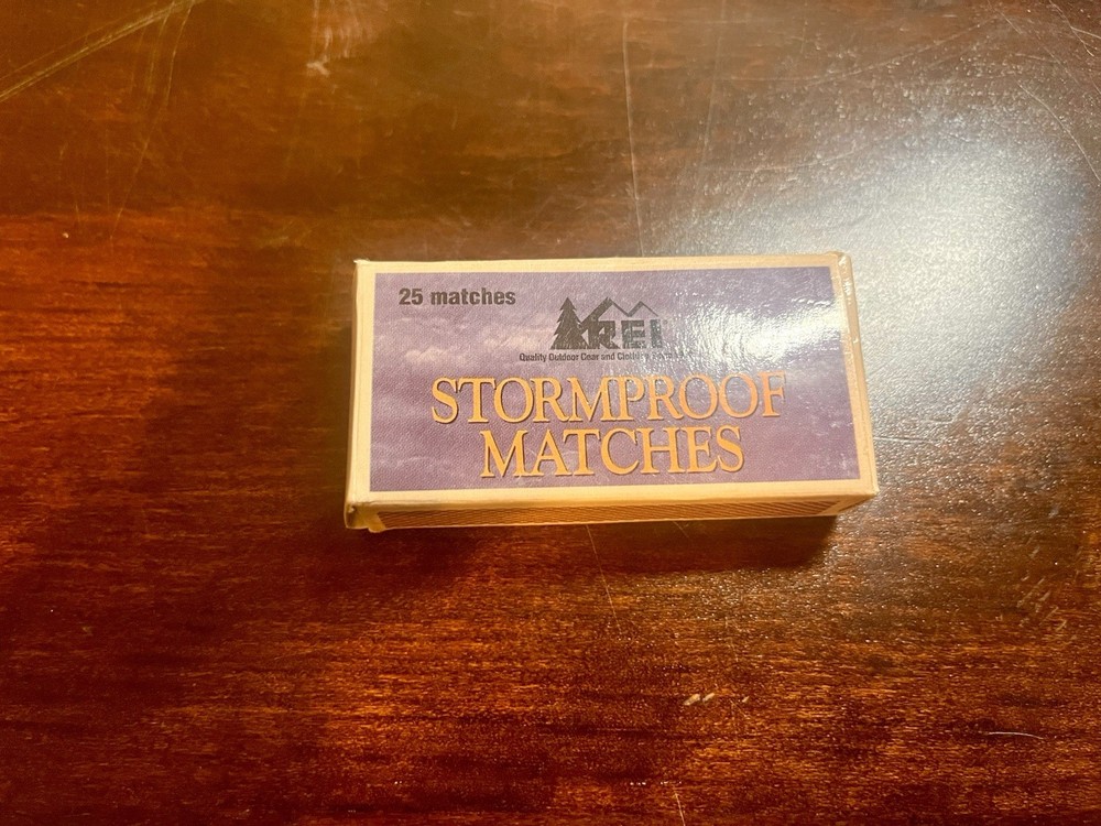 REI Stormproof Matches w/Strikers New Old Stock- Sealed