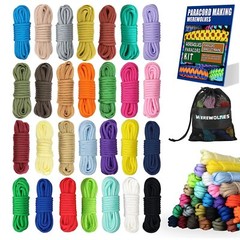 28 Colord 550 Paracord Combo Crafting Kit Survival Parachute Cord Making