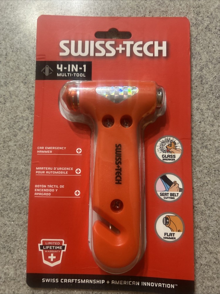 SWISS+TECH 4 in 1 Hammer Automobile Emergency Tool Brand New