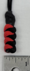 Paracord ~ Red & Black ~ Zipper Pull/Knife Lanyards/Key Fob/Tool Keeper ~ 13