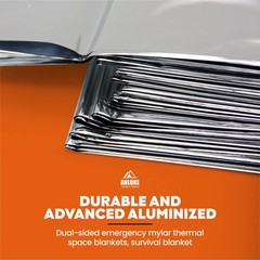 Anloke Emergency Blankets 10 Pack – Plus Size Space Essential For Hiking Gear
