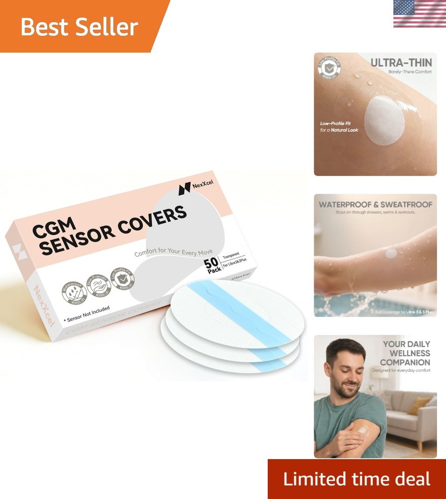 50Pack Libre 3 Plus Sensor Covers Waterproof Freestyle for 3
