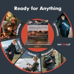 VEITORLD 12-in-1 Survival Gear Kit for Men Dad Him – Camping & Hiking Gifts