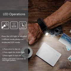 Nvioasport 20 In 1 Paracord Bracelet Adjustable Gear Kit Sos Led Light Fire