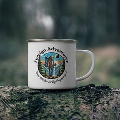 Alien Hiker Outdoor Adventure Camping Coffee Mugs