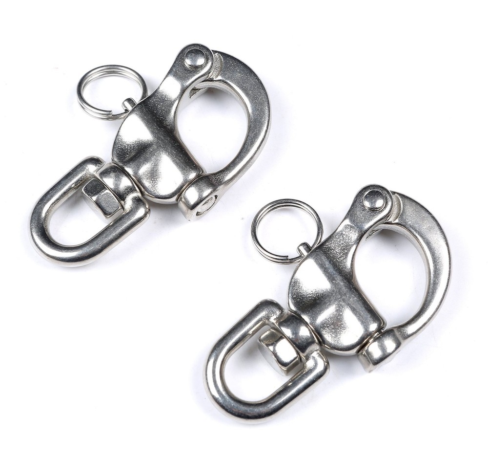 Swivel Eye Snap Shackle Quick Release Bail Rigging Sailing Boat Marine Stainl…