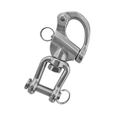 Pair Swivel Eye Snap Shackle Quick Release Bail Rigging Marine 316 Stainless