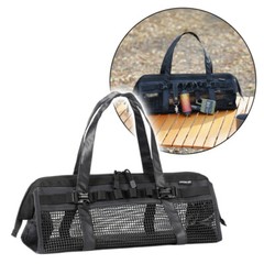 Picnic Camping Mesh Floor Nail Sundries Storage Bag with Hanging Strap Outdoor