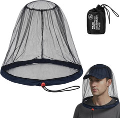 Mosquito Head Net, Bug Net for Head with Ultra-Fine Mesh, Bug Head Net Outdoo…
