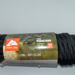 Ozark Trail 50 Foot Paracord – Black, 1100 lb Strength, 14 Strand Polyester 🔵1O