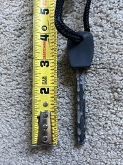 4” Fire Strike Magnesium Flint Fire Starter Rod + Scraper & Lanyard BLACK