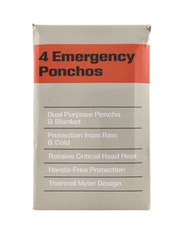 PREPARED4X – 4 ct Emergency Ponchos Grey Camo Multi-Usage FAST FREE SHIPPING