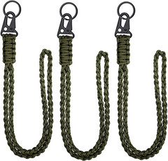 Punhung 3X Heavy Duty Paracord Lanyard Necklace Strap Braided Keychain Lanyard P