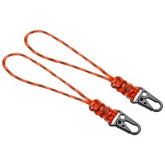 Wrist Lanyard with Sling Clip, 2 Pcs Badge Cord Keychain, Camouflage Orange