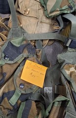 14 Tactical survival gear LBE’s, Gas masks, filters, and canteen