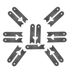 3 In 1 Black Ferro Rod Scraper 15pcs Ferro Rods Magnesium Rods Striker Multifunc