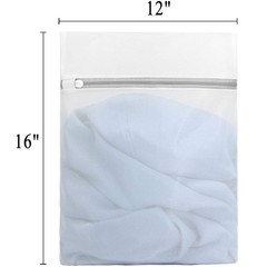 Muchfun 3Pcs Durable Fine Mesh Laundry Bags for Delicates 12 3 Medium, White