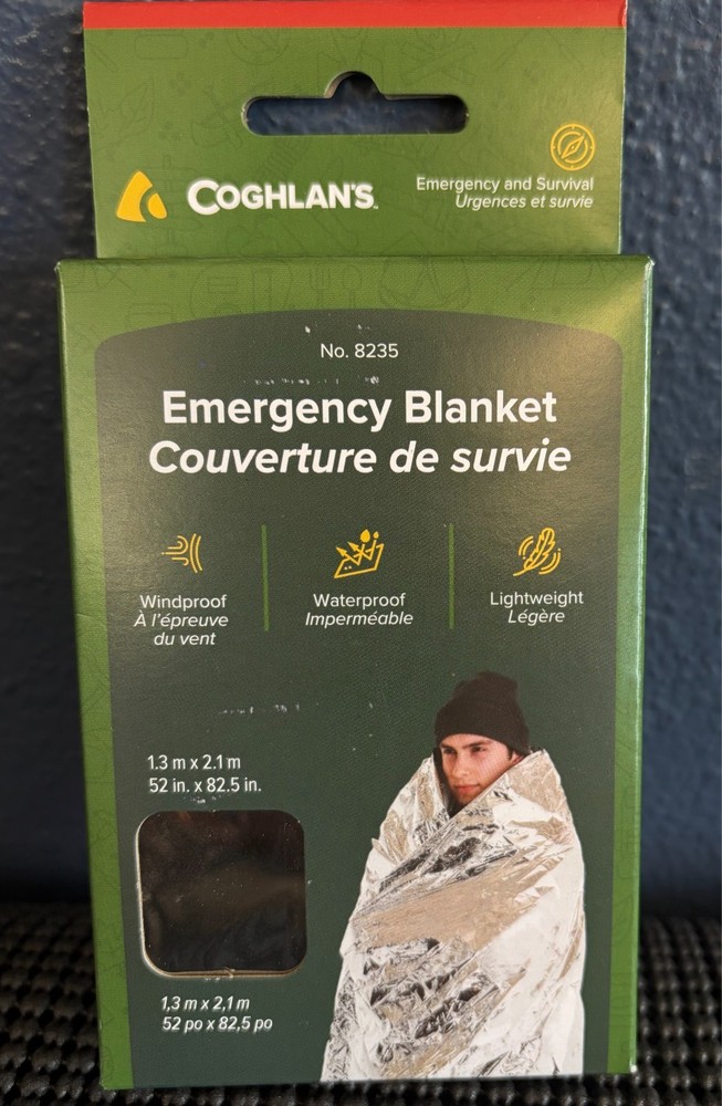 Coghlan’s Emergency Survival Blanket Boating Hunting Hiking Camping 9815