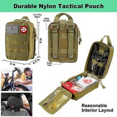 Outdoor Emergency Survival Kit First Aid Gear 256pcs Molle Pouch Camping Hiking