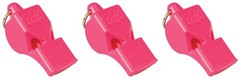 Fox 40 Classic Safety 3-Chamber Pealess Whistle, Pink (3-Pack)