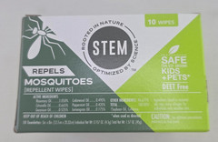STEM Mosquito Repellent Insect Wipes 4 boxes Natural Plant Based ( Pack of 8 )