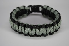 550 Paracord Survival Bracelet Cobra Black/Foliage «Made in the USA»