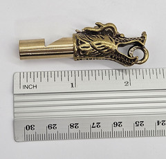 Dragon Elephant Whistles Pendant Emergency Survival Whistle Vintage Brass M1