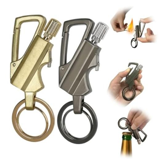 Permanent Match Lighter Keychain 2 Pack – Metal Match Fire Starter with