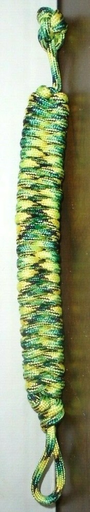 Fish Tail Braid Bracelet Bright Green Camo 550 Paracord Toggle Clasp Hand Made