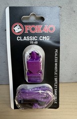 Fox 40 Classic CMG (Cushioned Mouth Grip), Purple #9603-0808 115dB & Lanyard