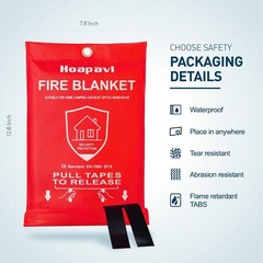 4 Pack Emergency Fire Blanket for Home, Kitchen, Car and Warehouse. 40″ x 40″