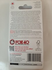 Fox 40 Classic Official Referee Coach Pealess WHISTLE 115 db +Lanyard New