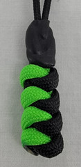Paracord ~ Neon Green/Black ~ Zipper Pull/Knife Lanyards/Key Fob/Tool Keeper~ 10