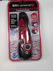 WeatherX Emergency NOAA Weather Radio Flashlight FR1807 LED Lantern AM/FM Siren