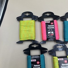 #N16- Tool Bench Hardware PARACORD TEAL 1/8in x 25 ft Lot of 5 New
