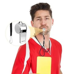 Metal Whistle, Whistles for Adults with Lanyard, 6 Pack Coaches Sport Whistle,