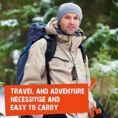 12 Pack Emergency Survival Whistle with Compass & Lanyard – Outdoor Safety Tool