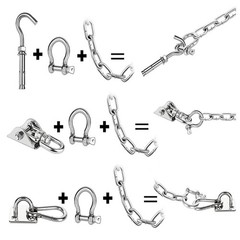 1/4 Inch Screw Pin Anchor Shackle, M6 6mm Stainless Steel Heavy Duty Bow Shape
