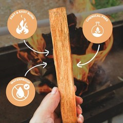 Energita 10lbs Premium Fatwood Fire Starter Sticks, 100% All Natural, Waterproof