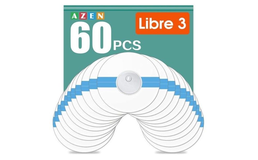 60 Pack Freestyle Sensor Covers for Libre 3,Waterproof Sensor Patches,Adhesive